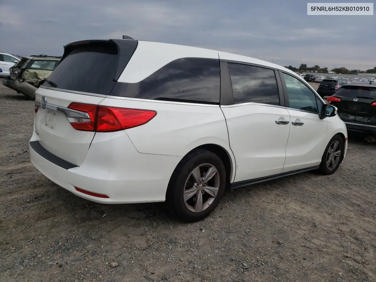 5FNRL6H52KB010910 2019 Honda Odyssey Ex