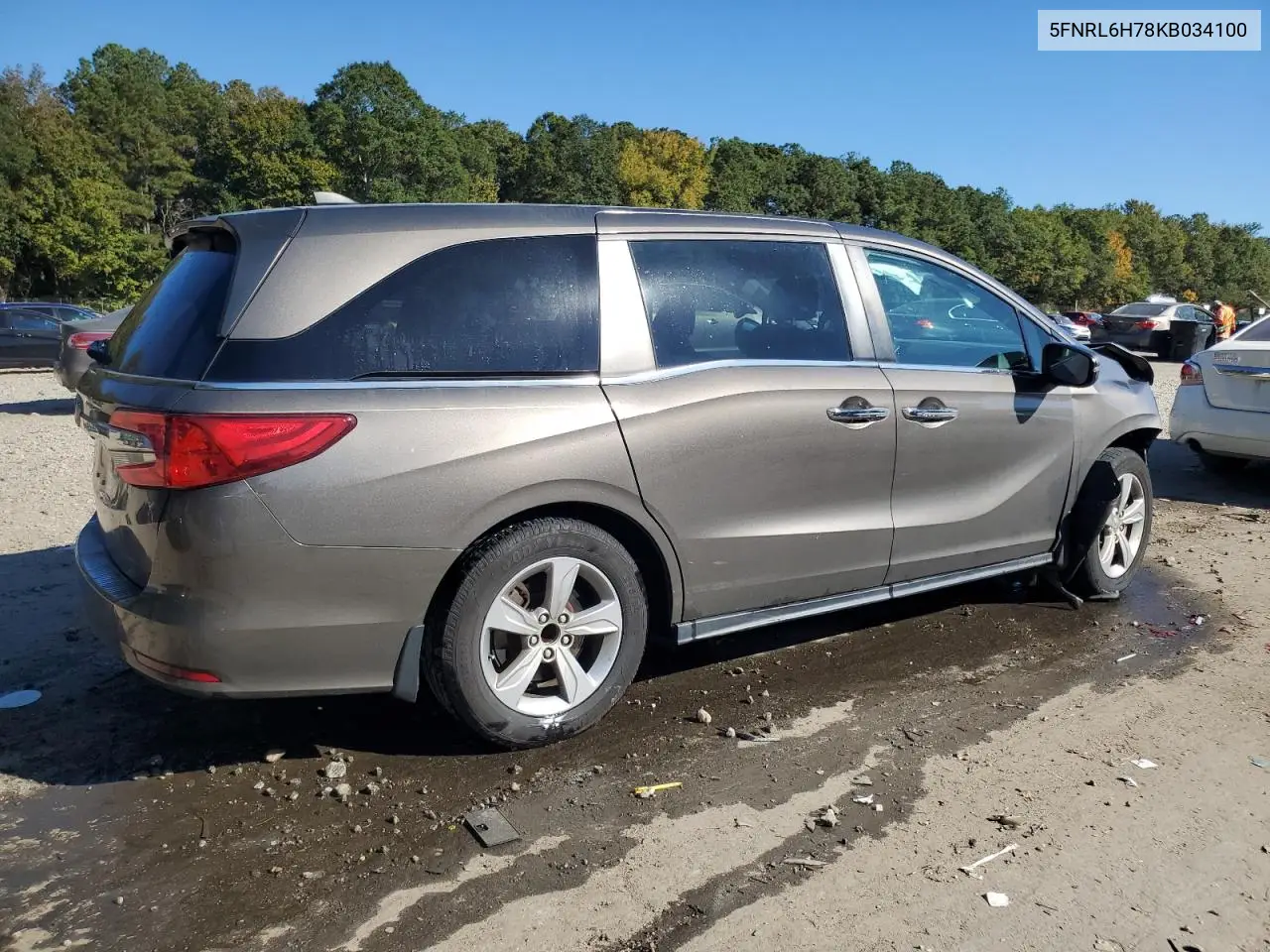 5FNRL6H78KB034100 2019 Honda Odyssey Exl