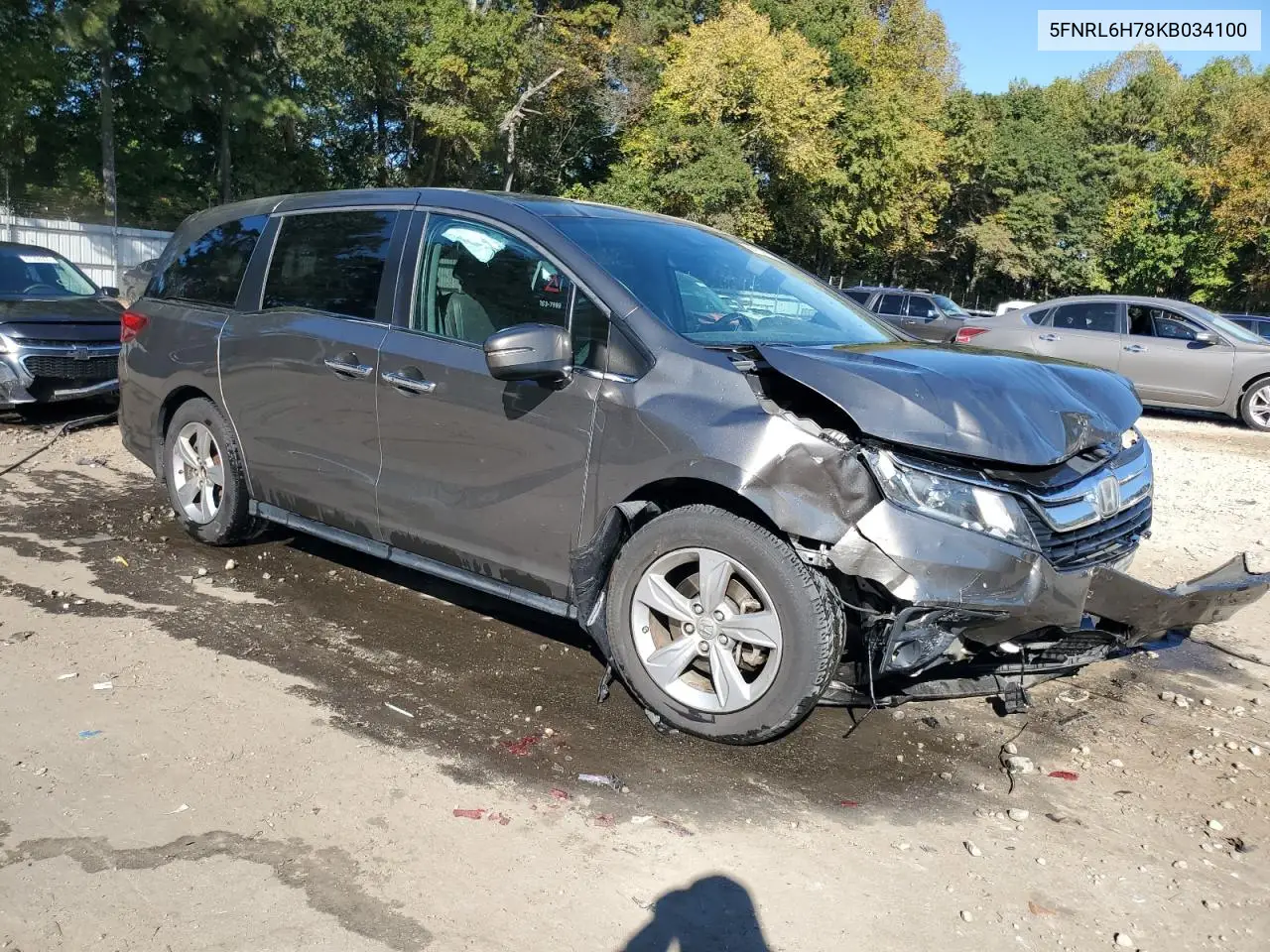 5FNRL6H78KB034100 2019 Honda Odyssey Exl