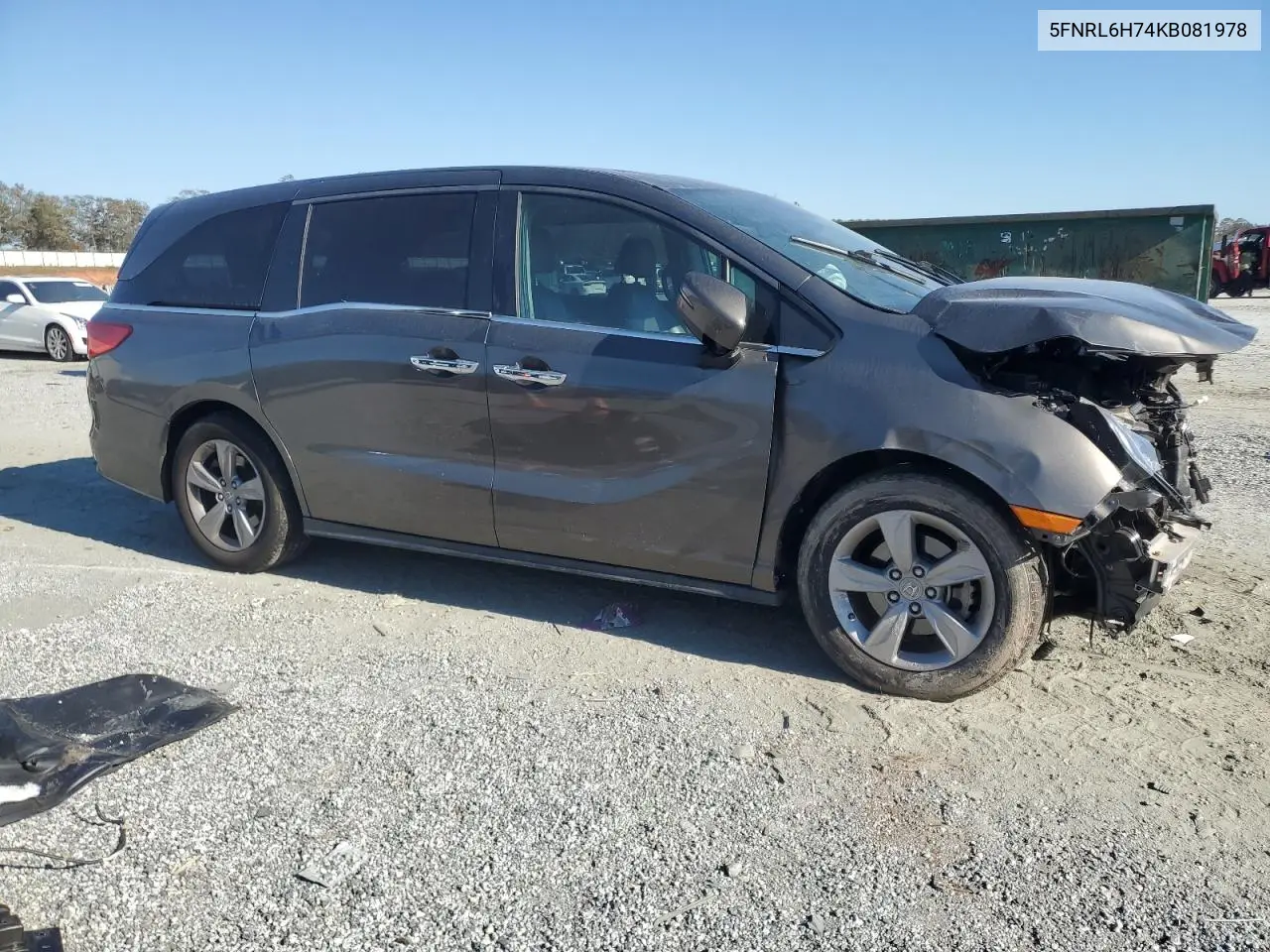 5FNRL6H74KB081978 2019 Honda Odyssey Exl