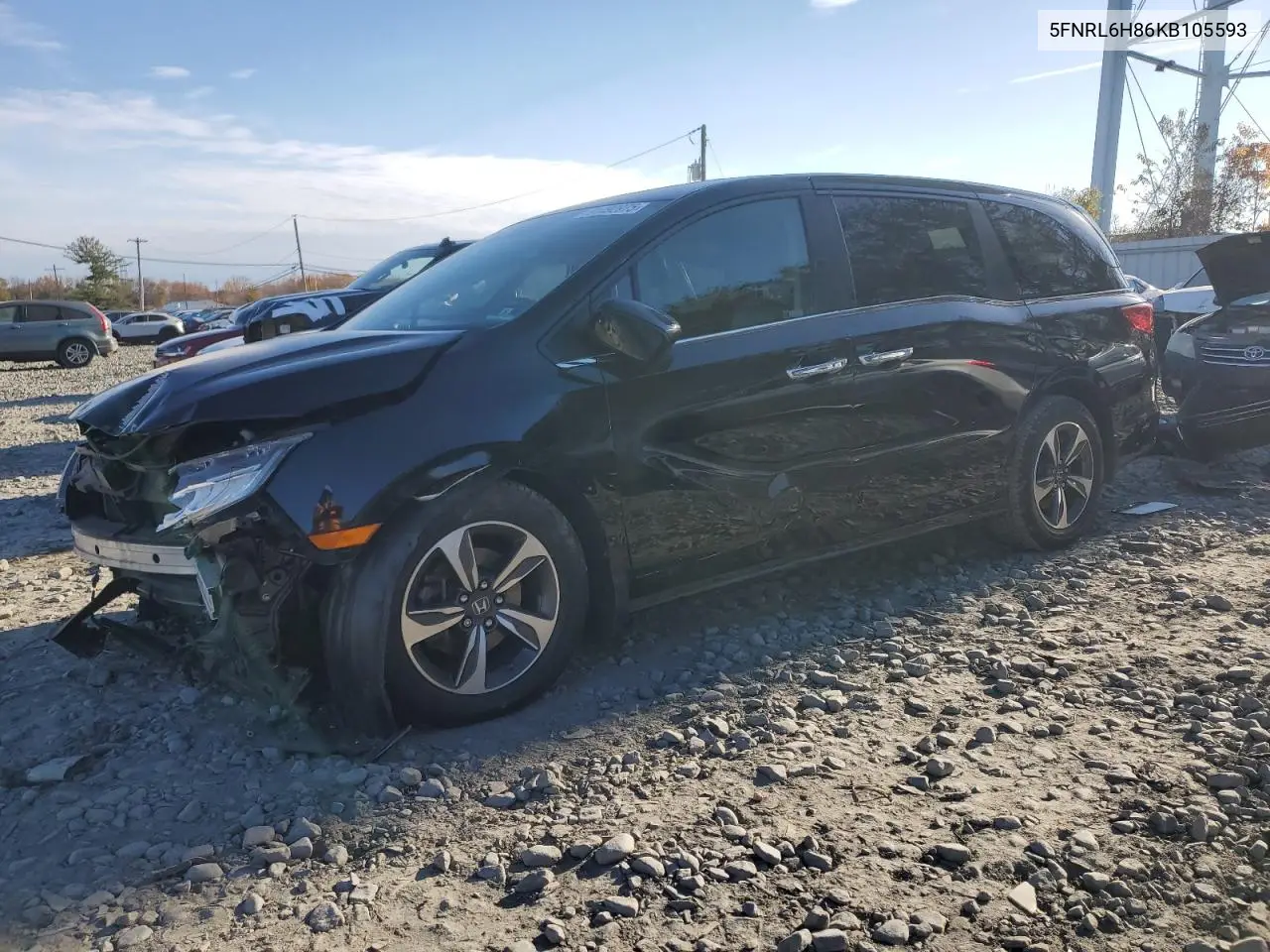 5FNRL6H86KB105593 2019 Honda Odyssey Touring