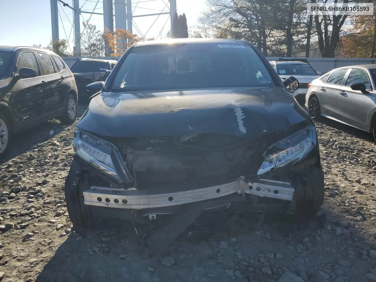 5FNRL6H86KB105593 2019 Honda Odyssey Touring