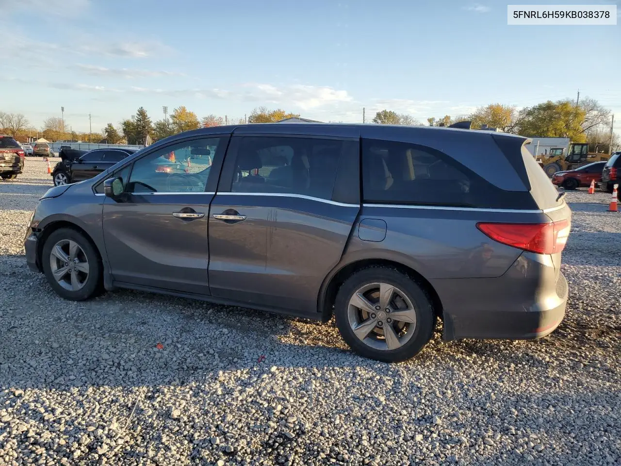 5FNRL6H59KB038378 2019 Honda Odyssey Ex