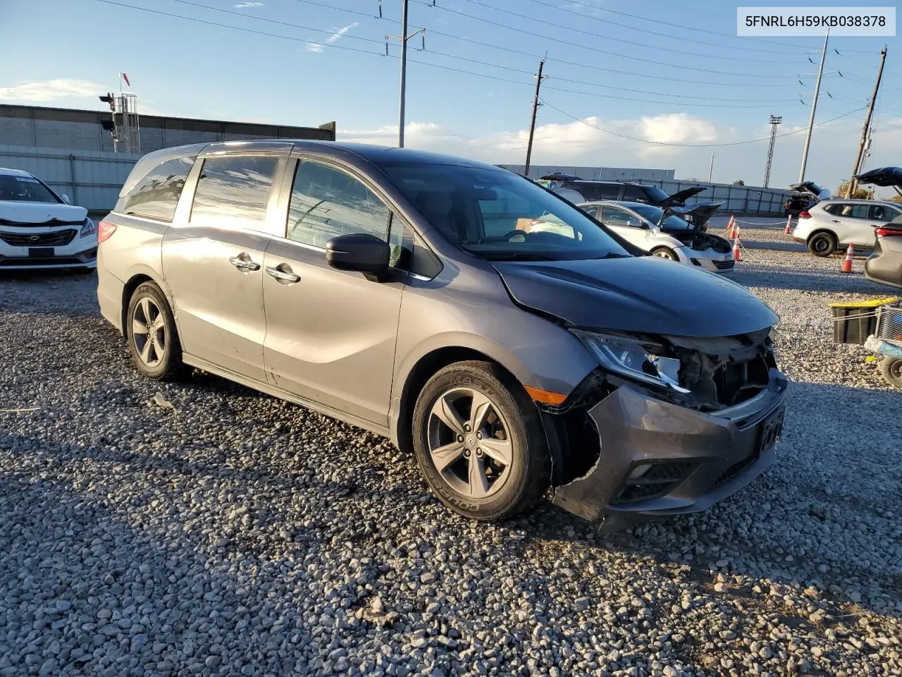 5FNRL6H59KB038378 2019 Honda Odyssey Ex