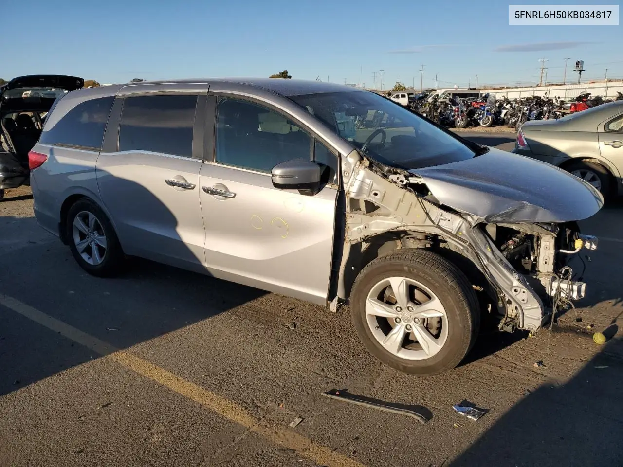 5FNRL6H50KB034817 2019 Honda Odyssey Ex