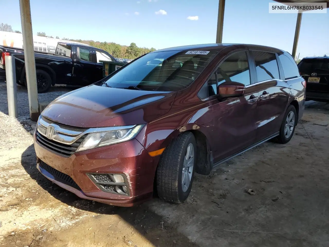 5FNRL6H78KB033545 2019 Honda Odyssey Exl