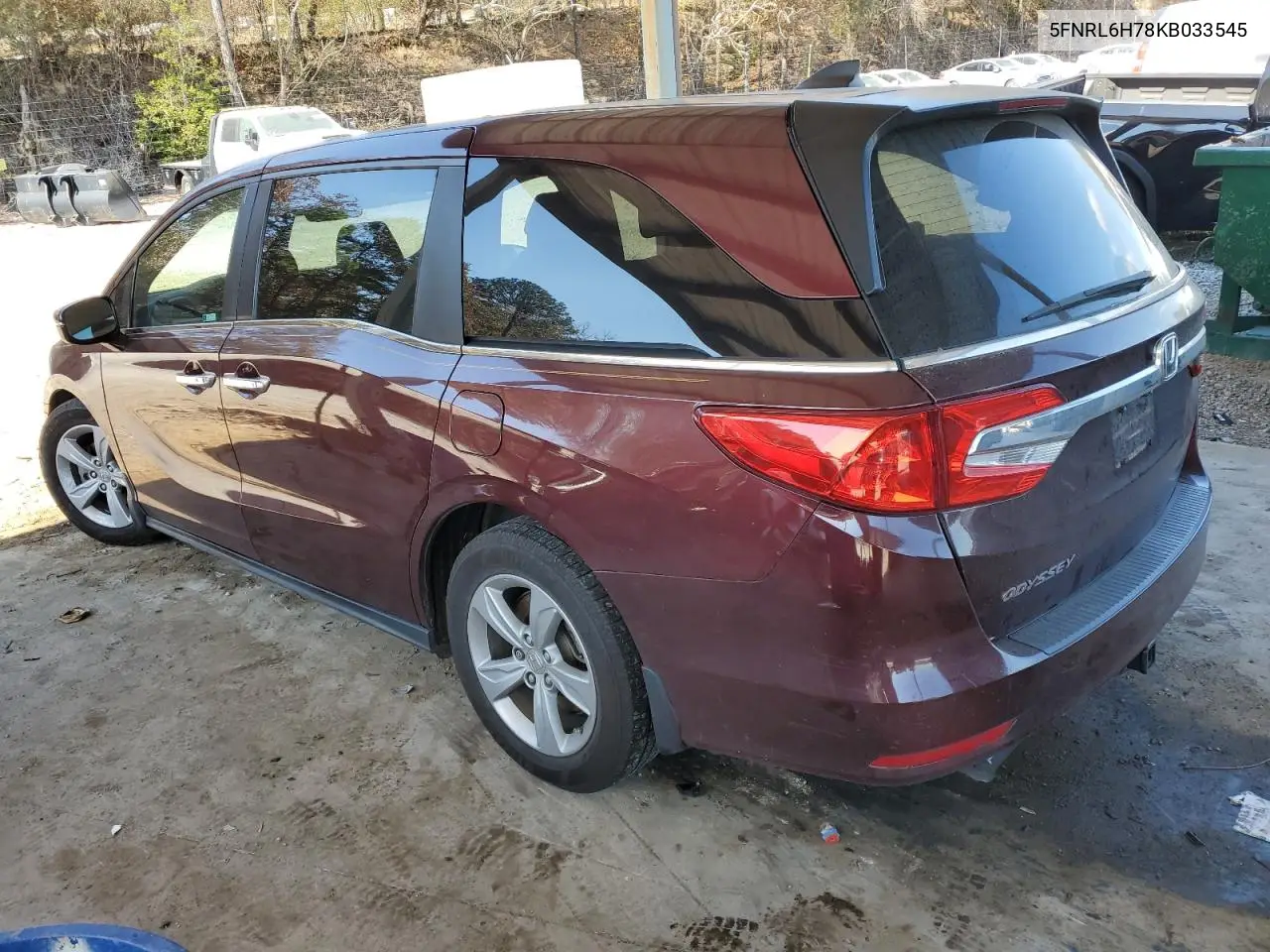 5FNRL6H78KB033545 2019 Honda Odyssey Exl