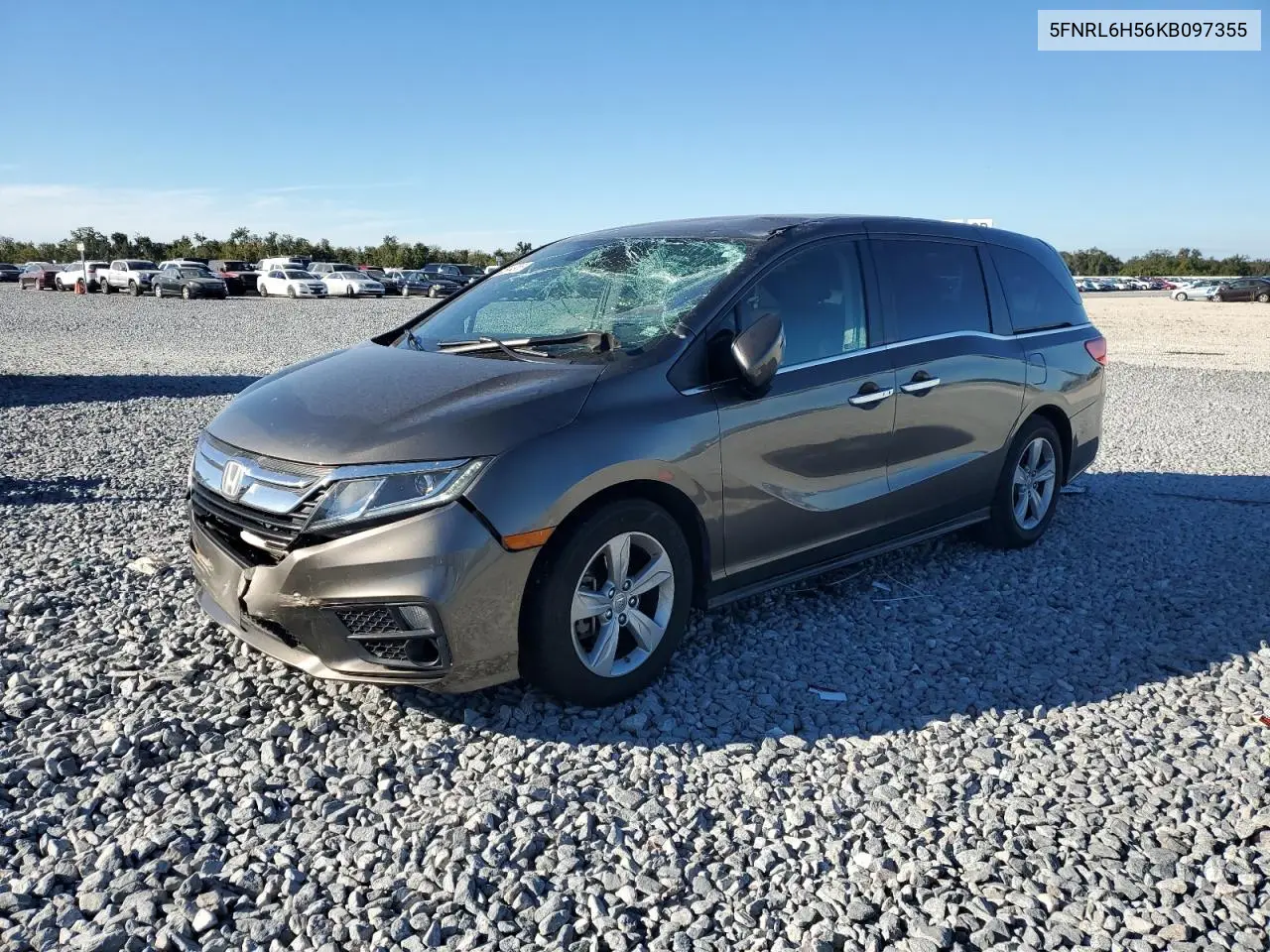 5FNRL6H56KB097355 2019 Honda Odyssey Ex