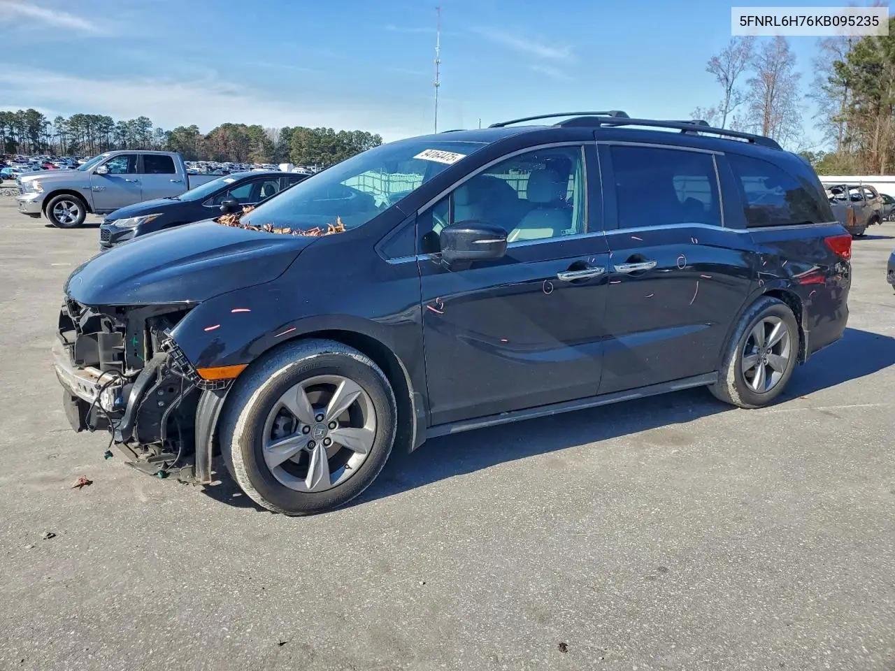 5FNRL6H76KB095235 2019 Honda Odyssey Exl