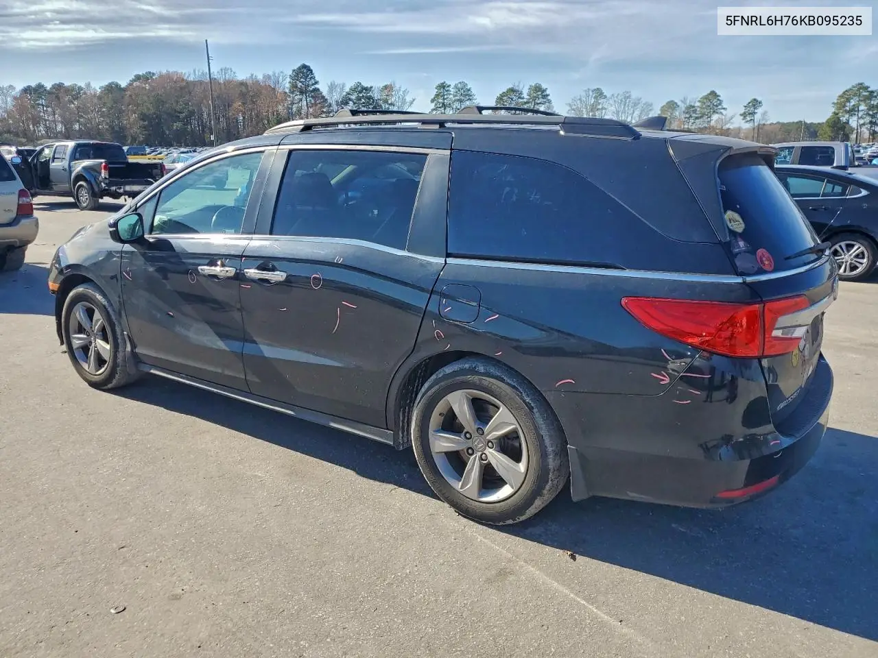 5FNRL6H76KB095235 2019 Honda Odyssey Exl