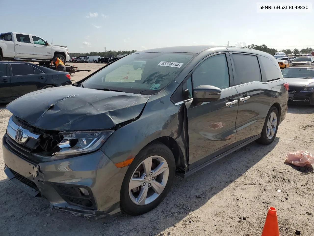 2020 Honda Odyssey Ex VIN: 5FNRL6H5XLB049830 Lot: 62238734