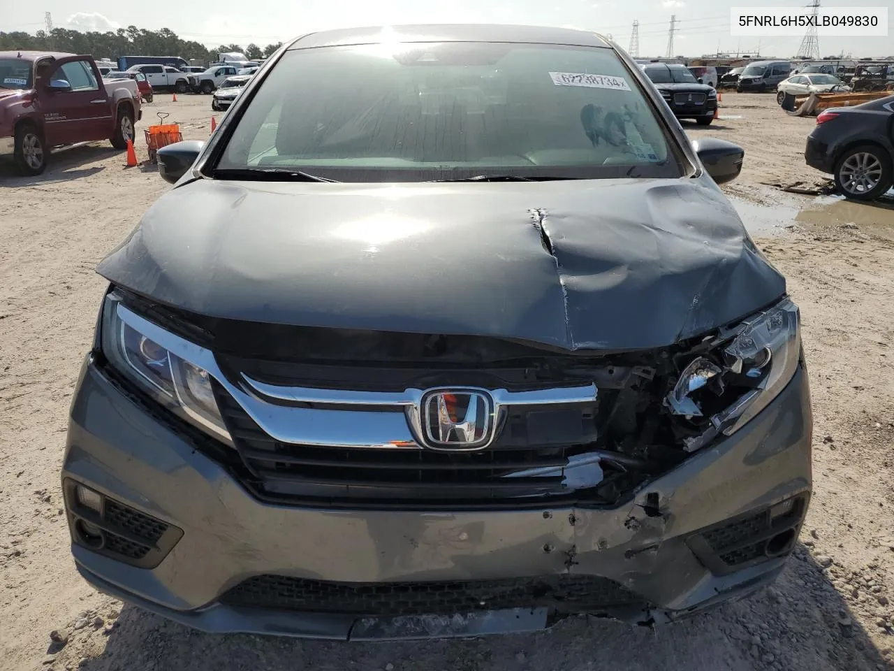 2020 Honda Odyssey Ex VIN: 5FNRL6H5XLB049830 Lot: 62238734