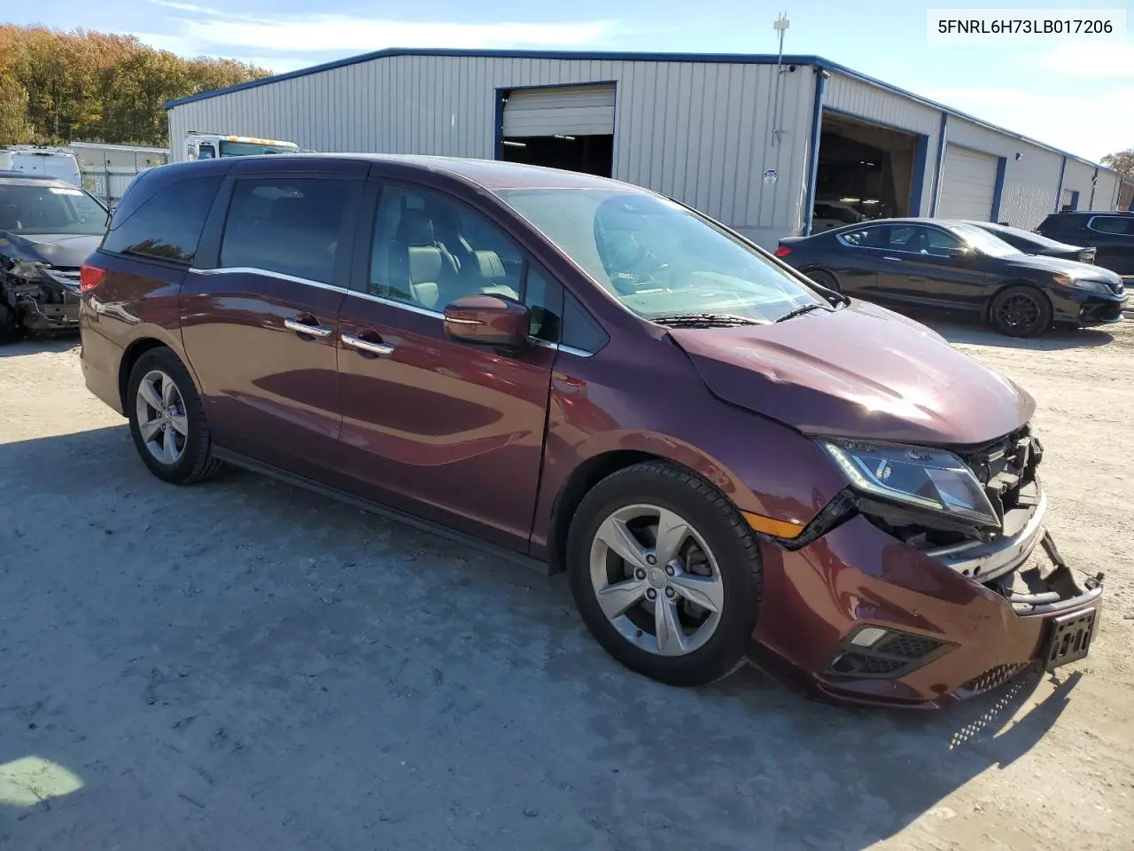 5FNRL6H73LB017206 2020 Honda Odyssey Exl