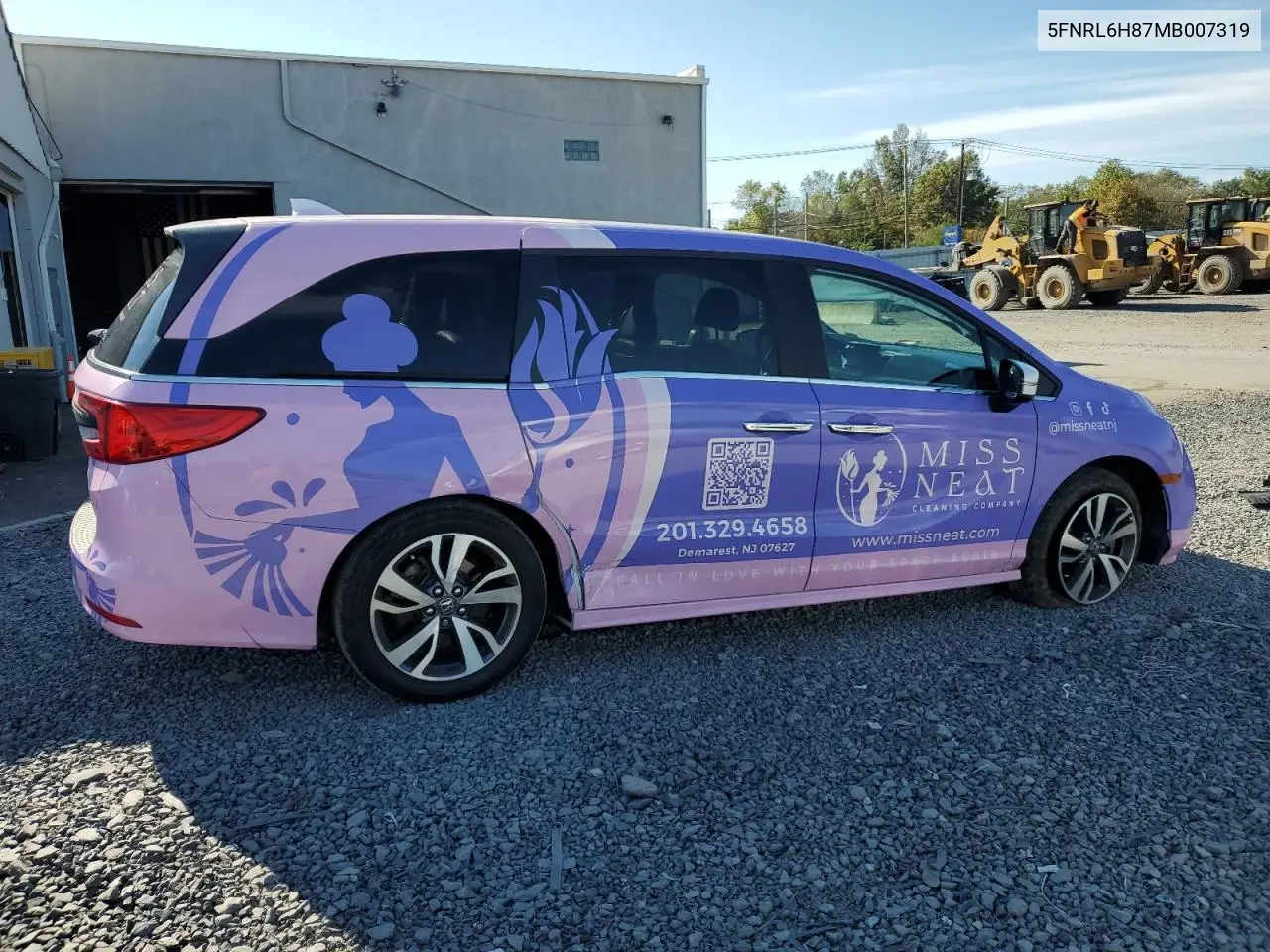 5FNRL6H87MB007319 2021 Honda Odyssey Touring
