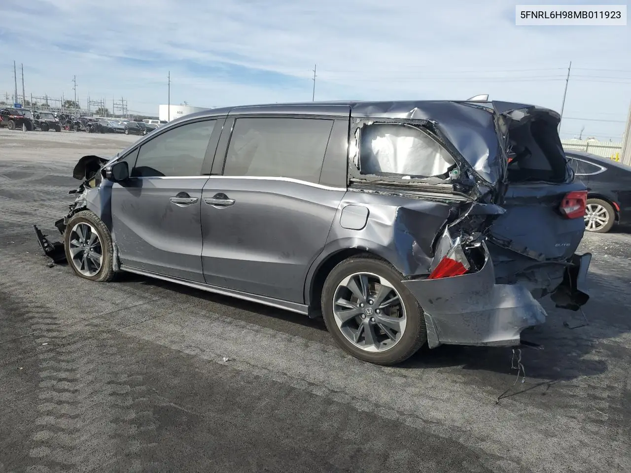 5FNRL6H98MB011923 2021 Honda Odyssey Elite