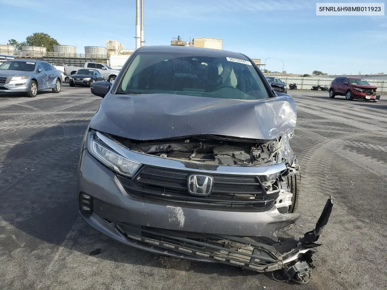 5FNRL6H98MB011923 2021 Honda Odyssey Elite