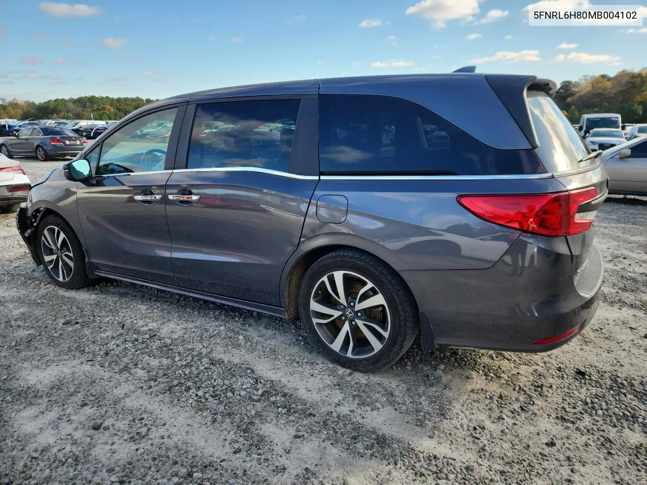 5FNRL6H80MB004102 2021 Honda Odyssey Touring