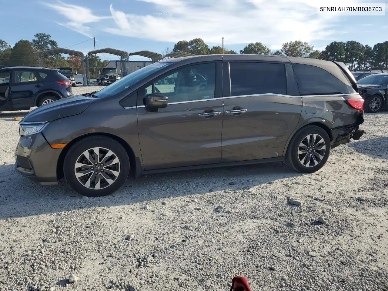 5FNRL6H70MB036703 2021 Honda Odyssey Exl