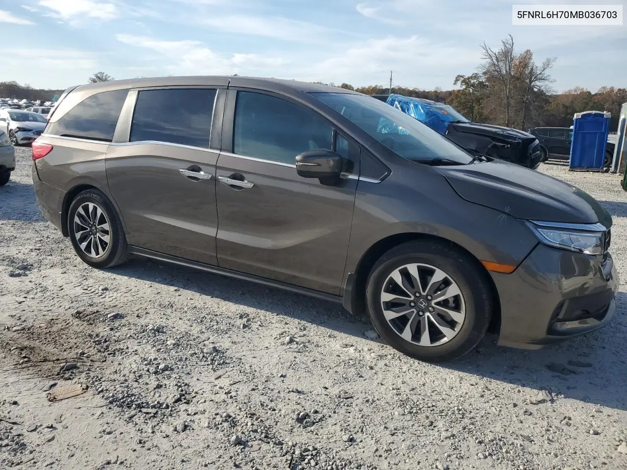 5FNRL6H70MB036703 2021 Honda Odyssey Exl