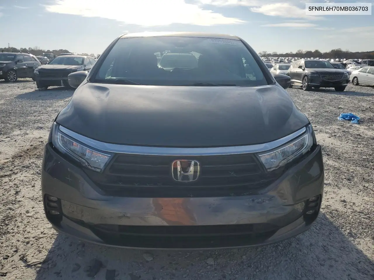 5FNRL6H70MB036703 2021 Honda Odyssey Exl