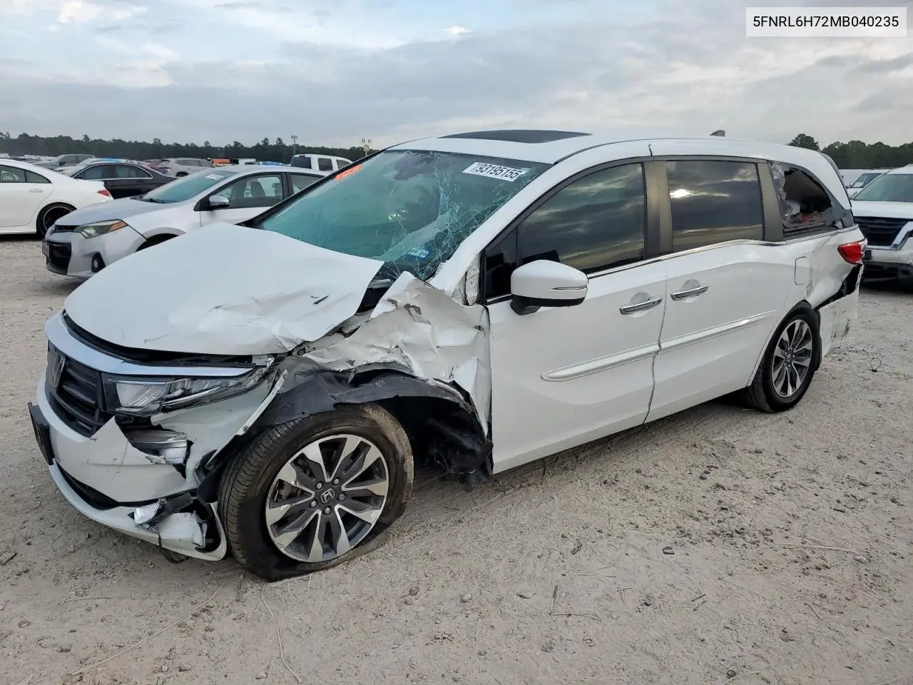 5FNRL6H72MB040235 2021 Honda Odyssey Exl