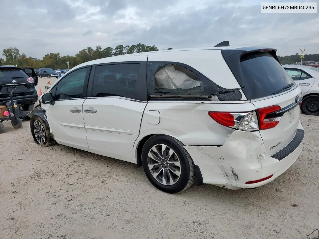 5FNRL6H72MB040235 2021 Honda Odyssey Exl