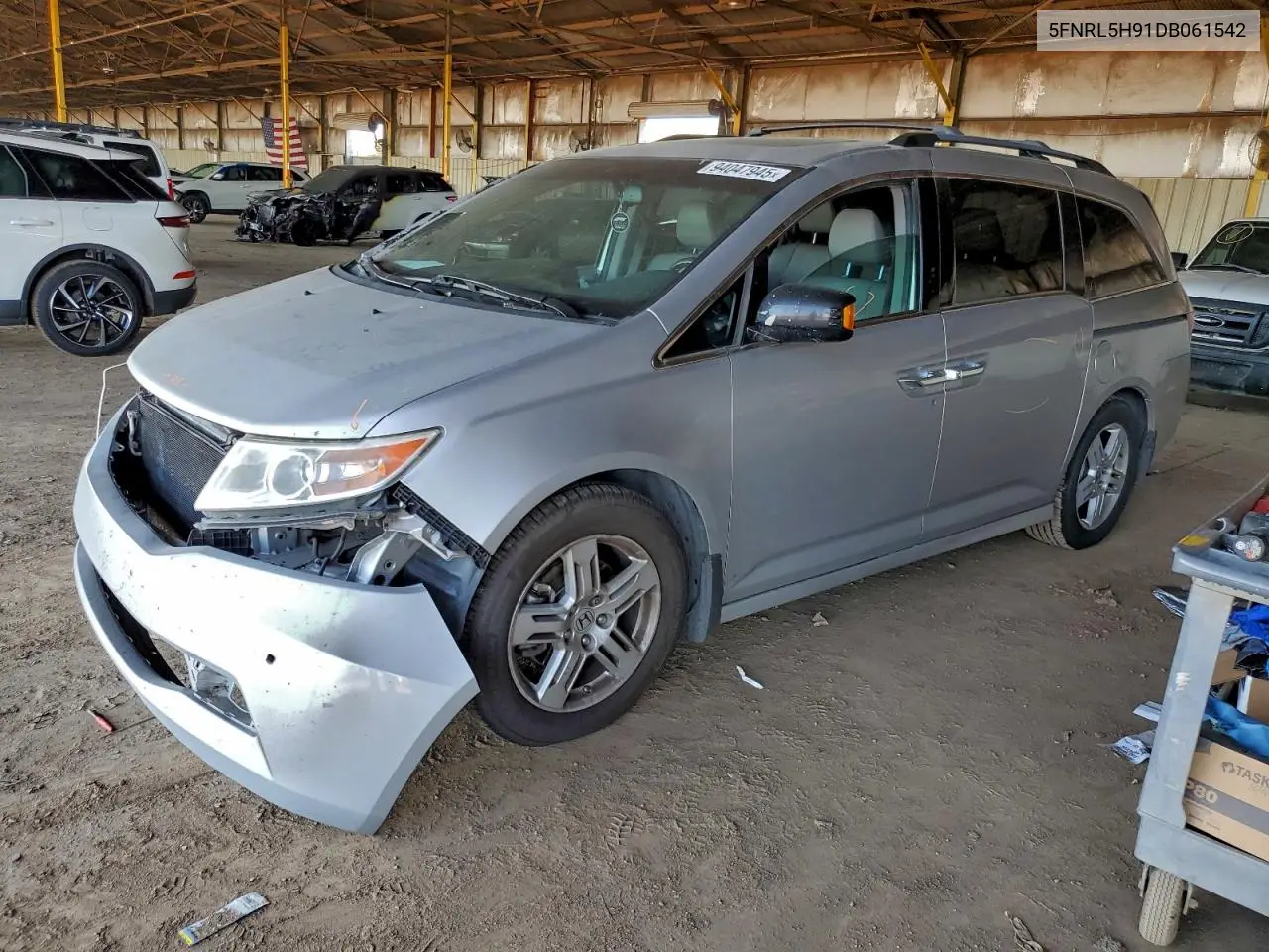 5FNRL5H91DB061542 2013 Honda Odyssey Touring