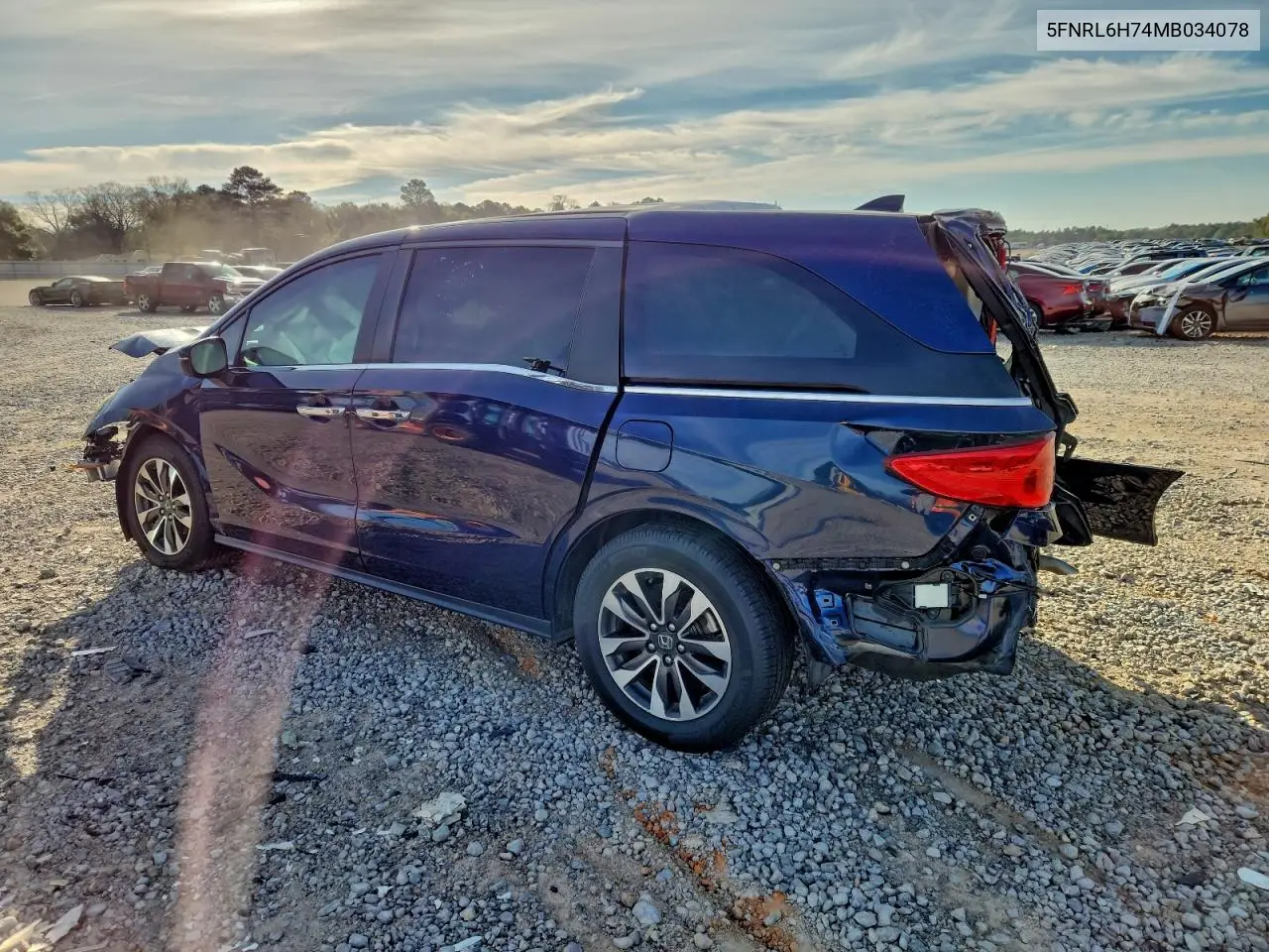 5FNRL6H74MB034078 2021 Honda Odyssey Exl