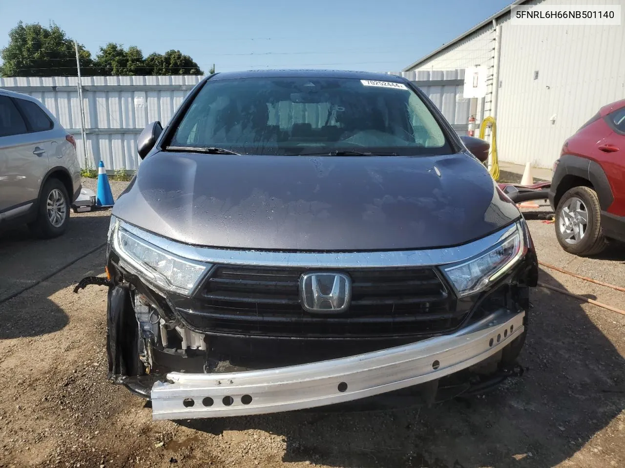 2022 Honda Odyssey Exl VIN: 5FNRL6H66NB501140 Lot: 70252444