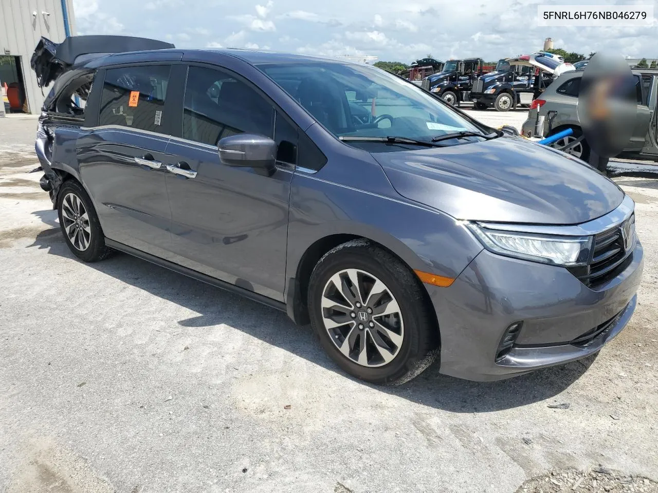 2022 Honda Odyssey Exl VIN: 5FNRL6H76NB046279 Lot: 70509264