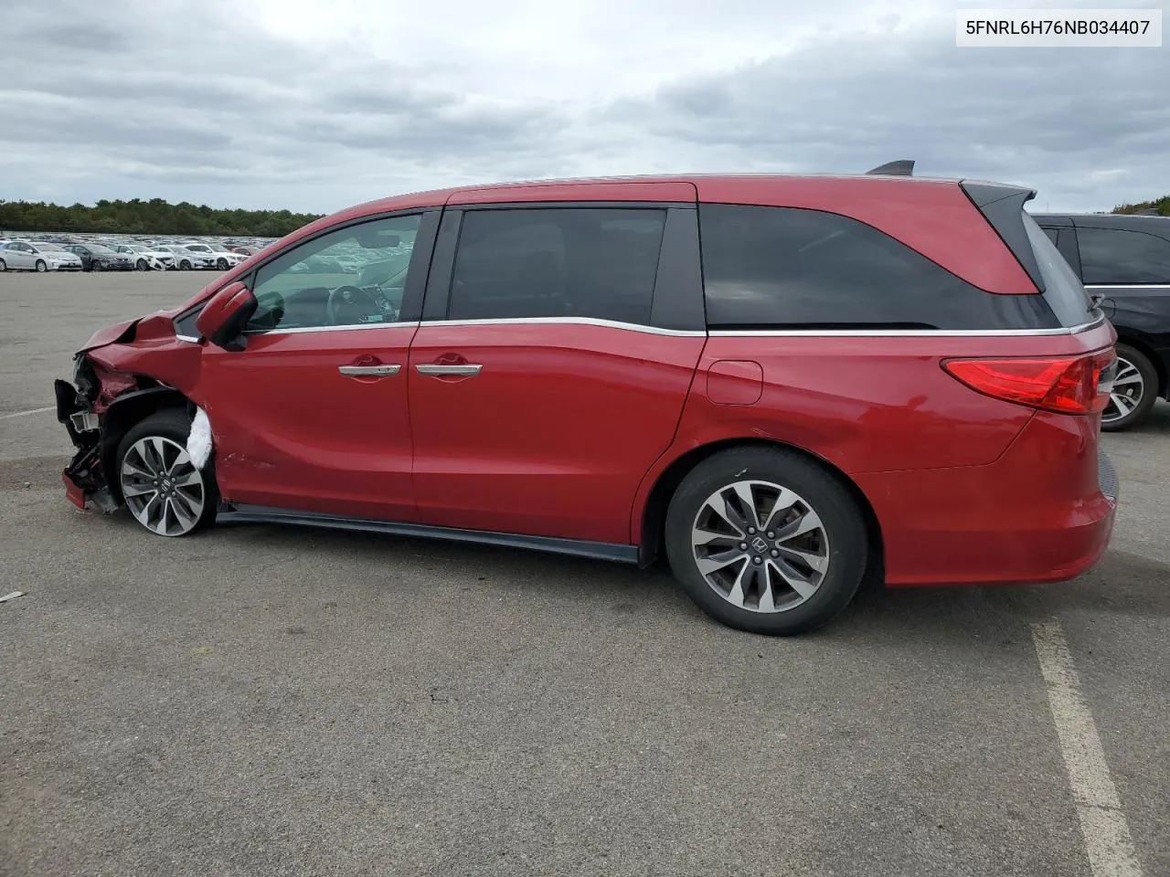 2022 Honda Odyssey Exl VIN: 5FNRL6H76NB034407 Lot: 71672924