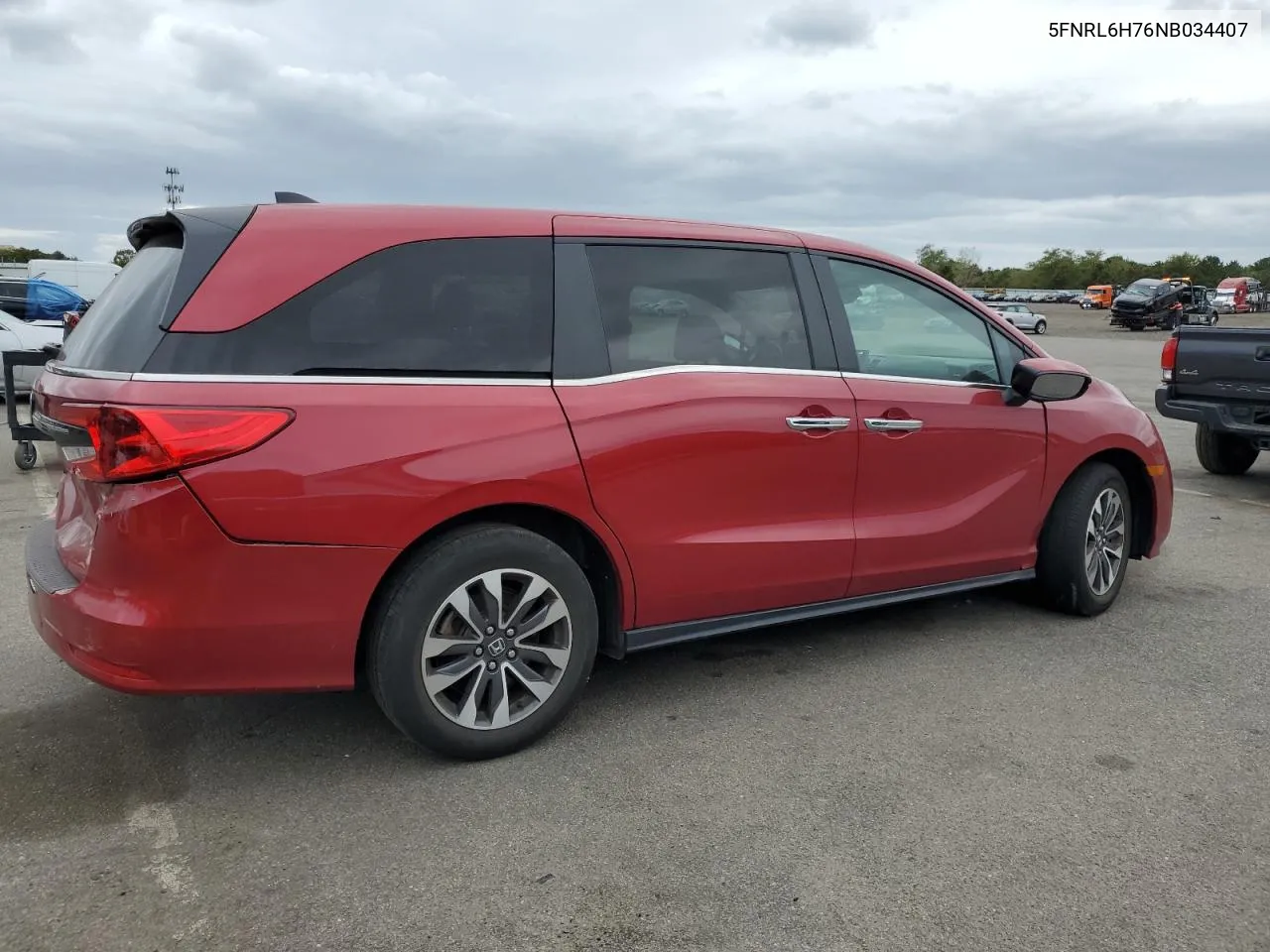 5FNRL6H76NB034407 2022 Honda Odyssey Exl