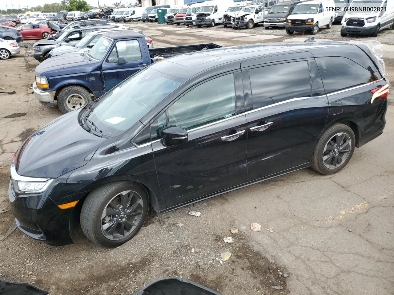 2022 Honda Odyssey Elite VIN: 5FNRL6H98NB002821 Lot: 72329414