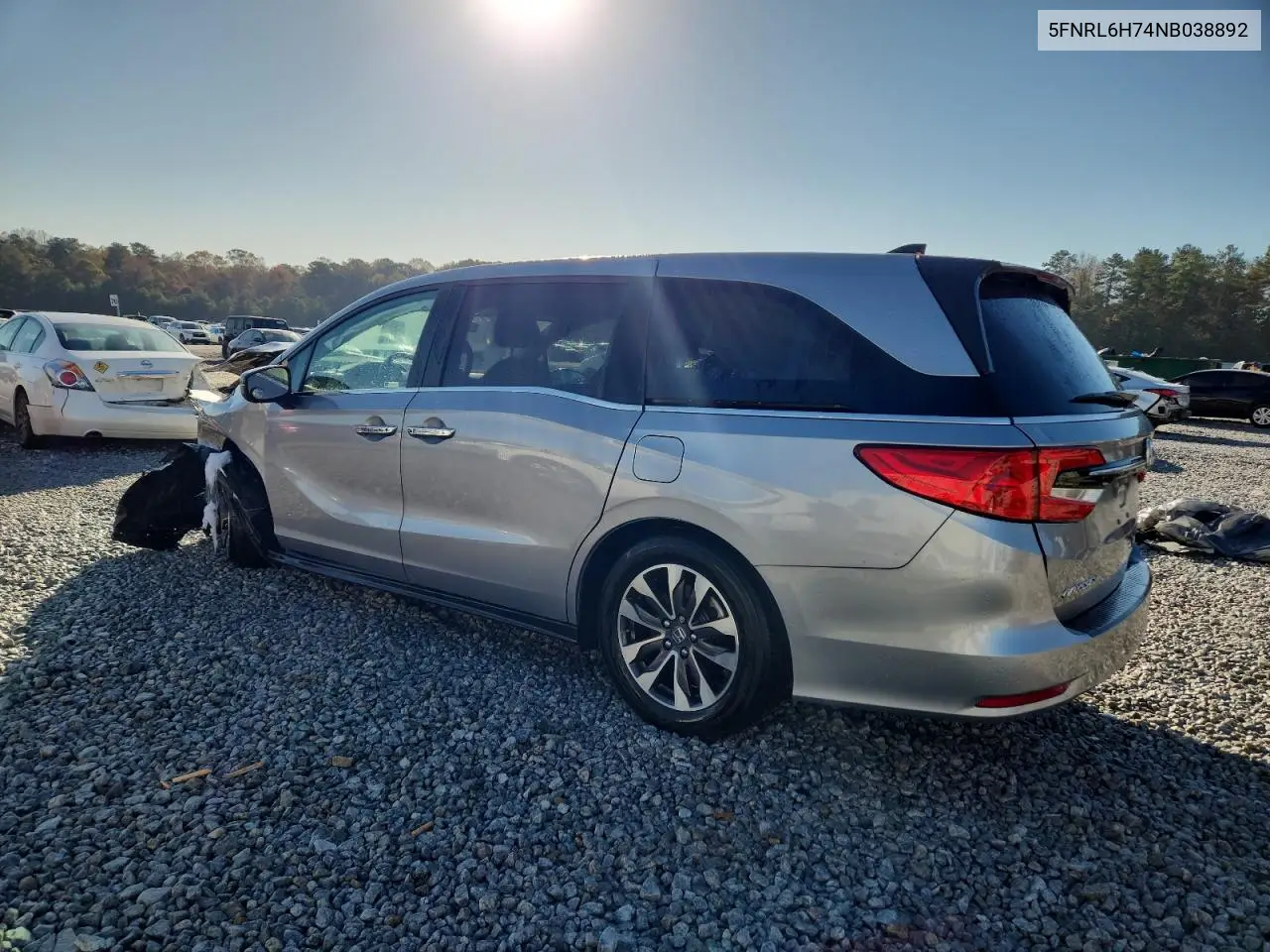 5FNRL6H74NB038892 2022 Honda Odyssey Exl