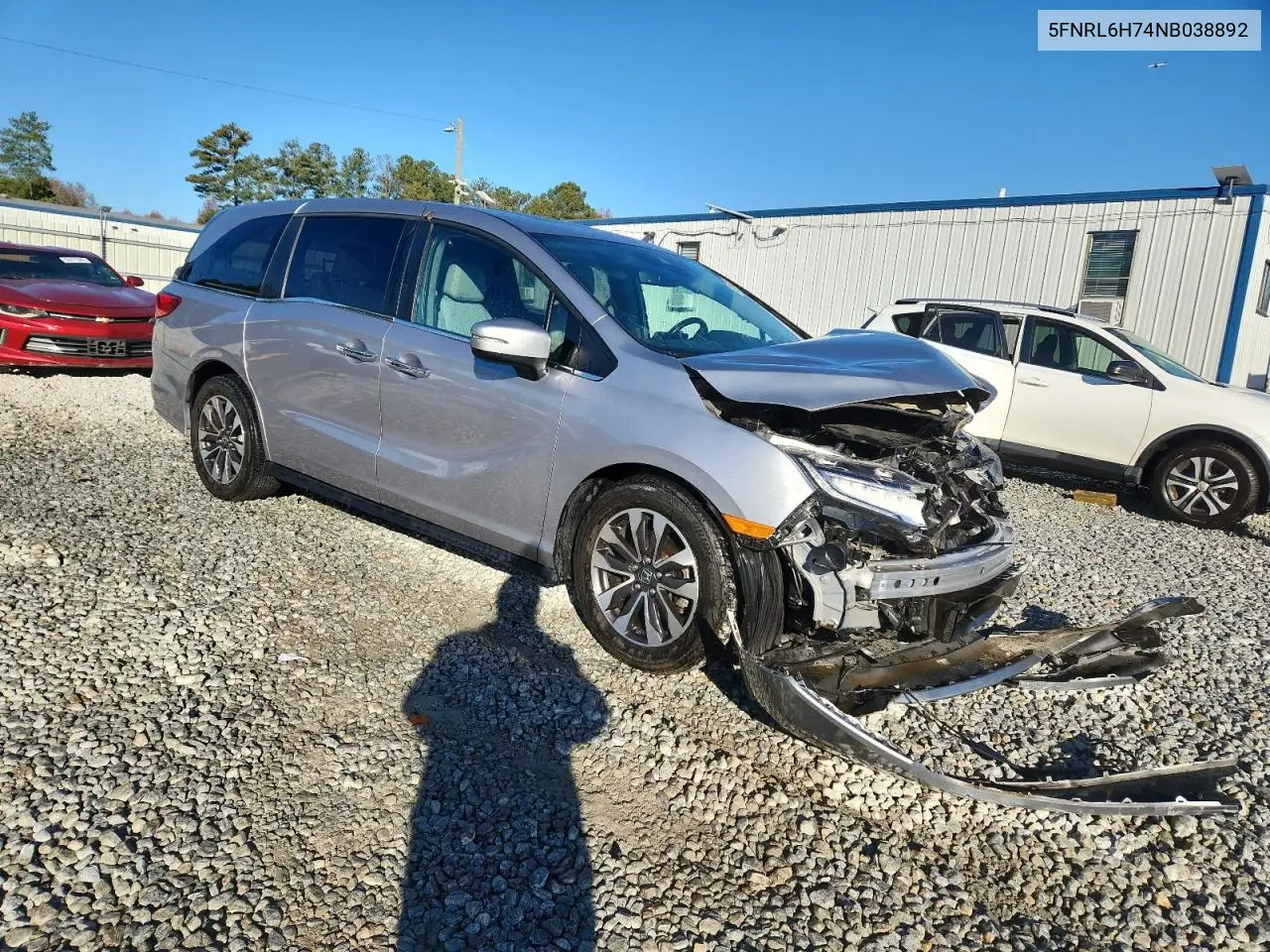 5FNRL6H74NB038892 2022 Honda Odyssey Exl
