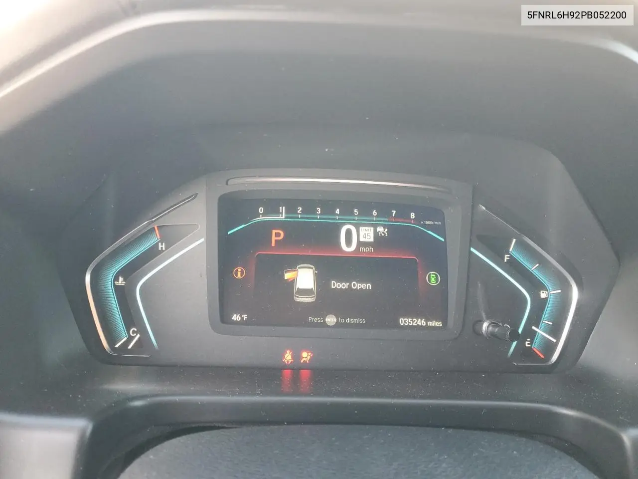 5FNRL6H92PB052200 2023 Honda Odyssey Elite