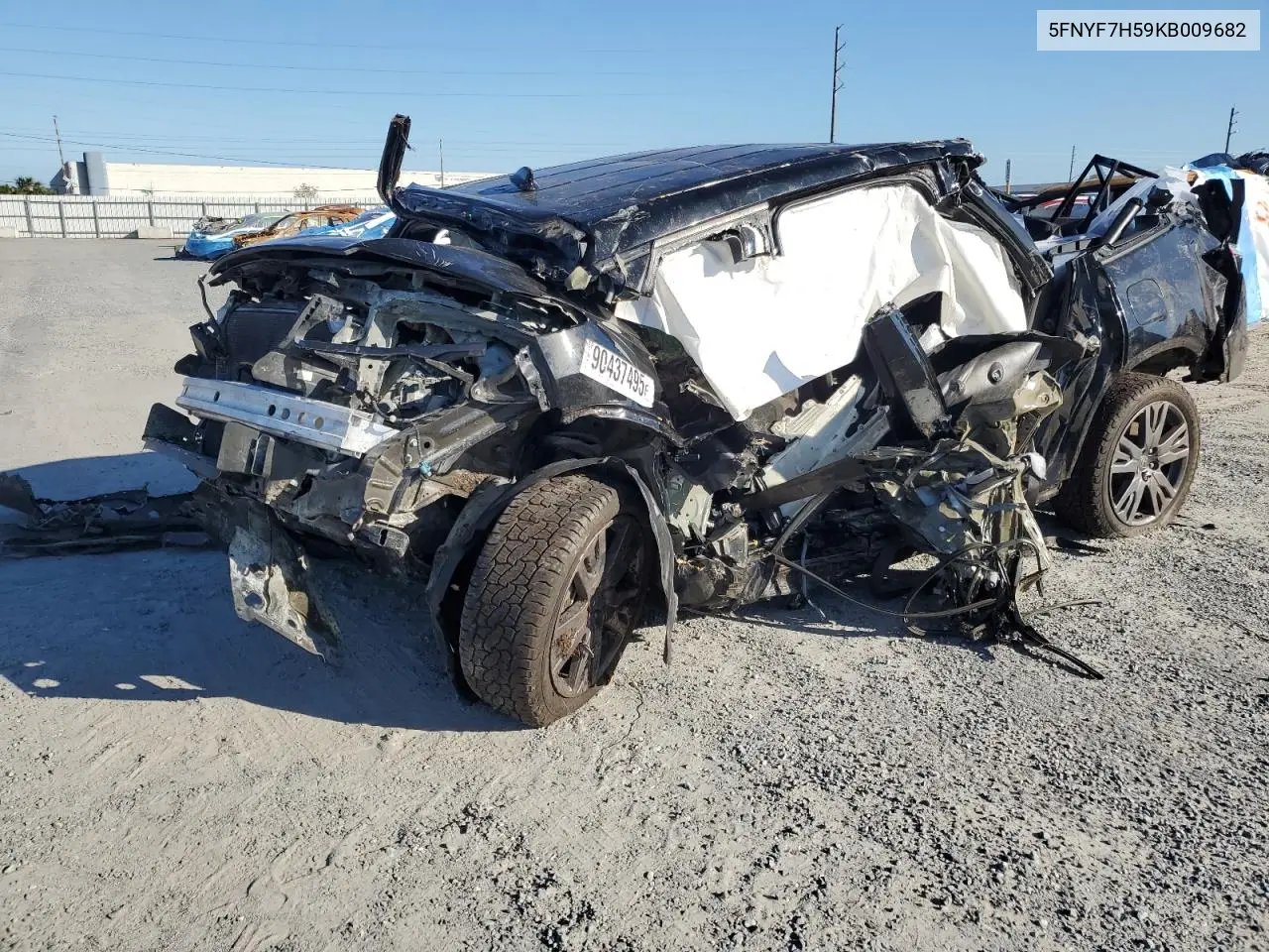 5FNYF7H59KB009682 2019 Honda Passport Exl