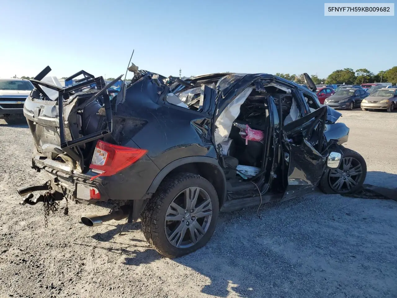 5FNYF7H59KB009682 2019 Honda Passport Exl