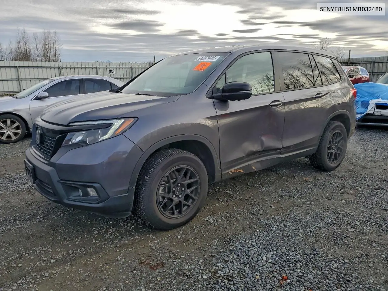 5FNYF8H51MB032480 2021 Honda Passport Exl