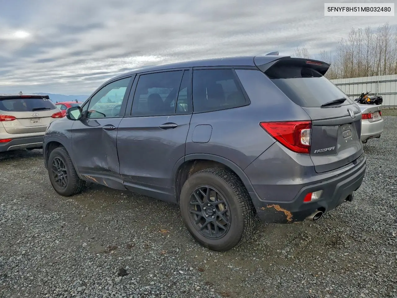 5FNYF8H51MB032480 2021 Honda Passport Exl
