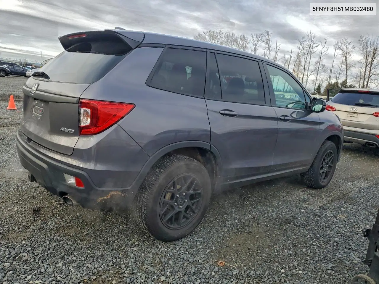 5FNYF8H51MB032480 2021 Honda Passport Exl