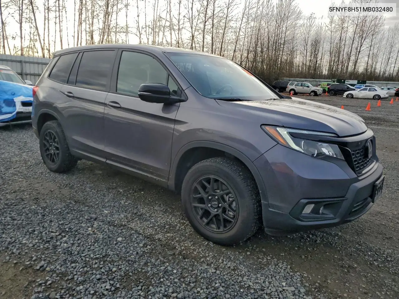 5FNYF8H51MB032480 2021 Honda Passport Exl
