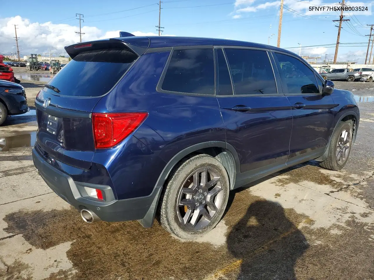 5FNYF7H5XNB003524 2022 Honda Passport Exl