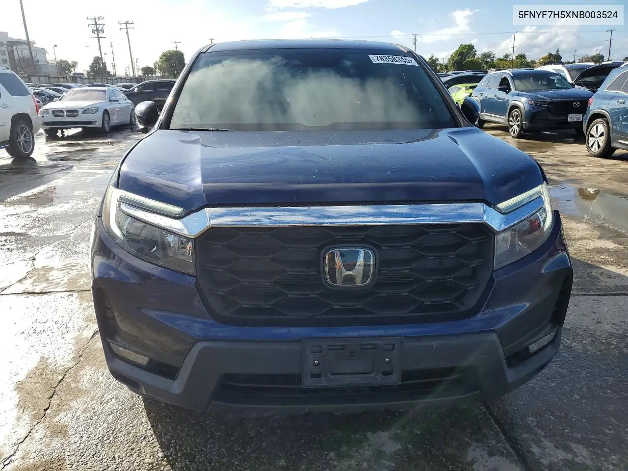 5FNYF7H5XNB003524 2022 Honda Passport Exl