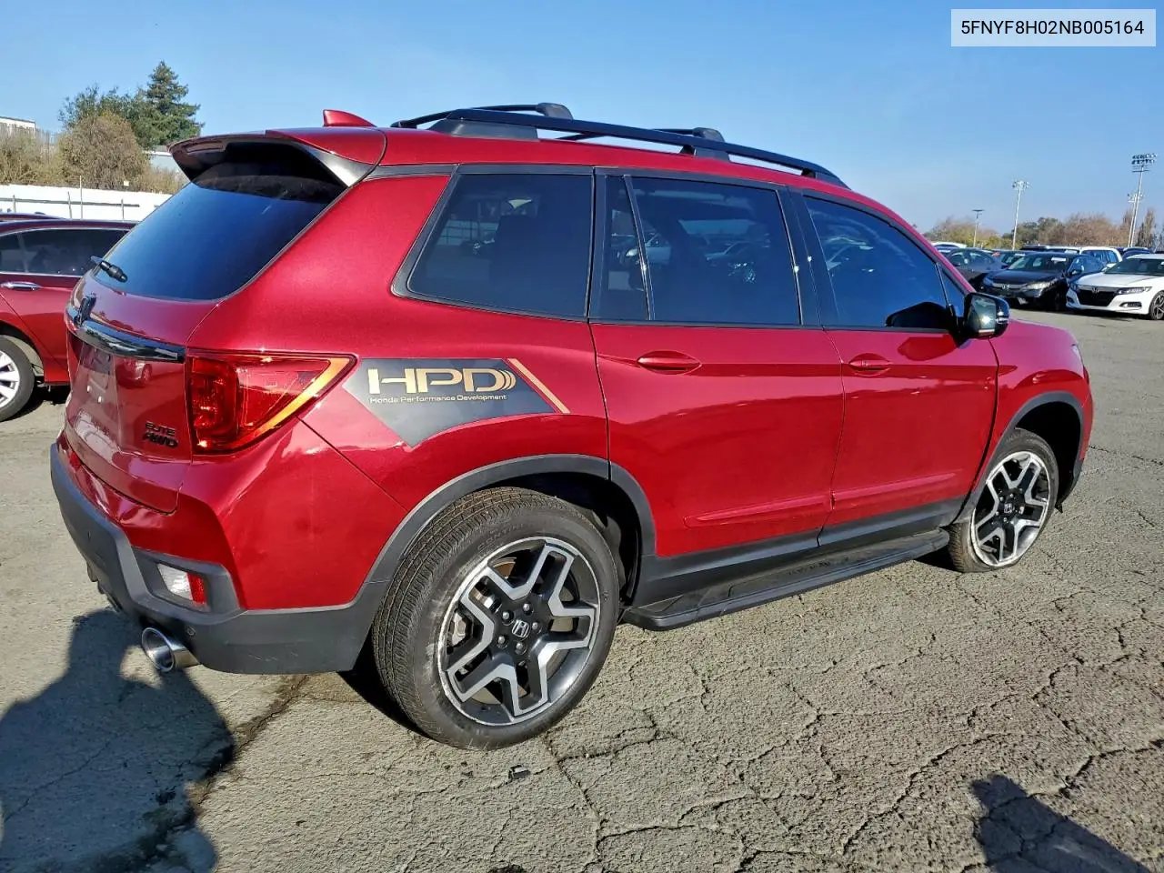5FNYF8H02NB005164 2022 Honda Passport Elite