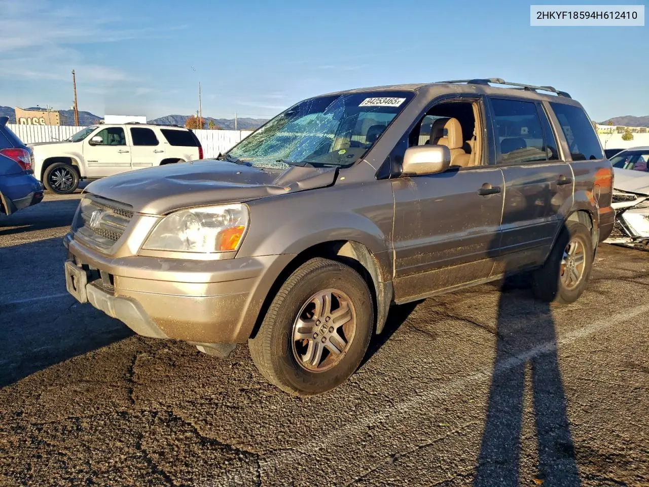 2HKYF18594H612410 2004 Honda Pilot Exl