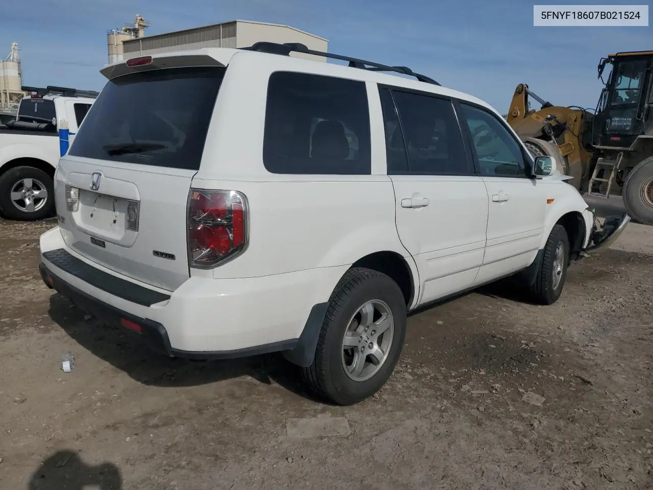 5FNYF18607B021524 2007 Honda Pilot Exl