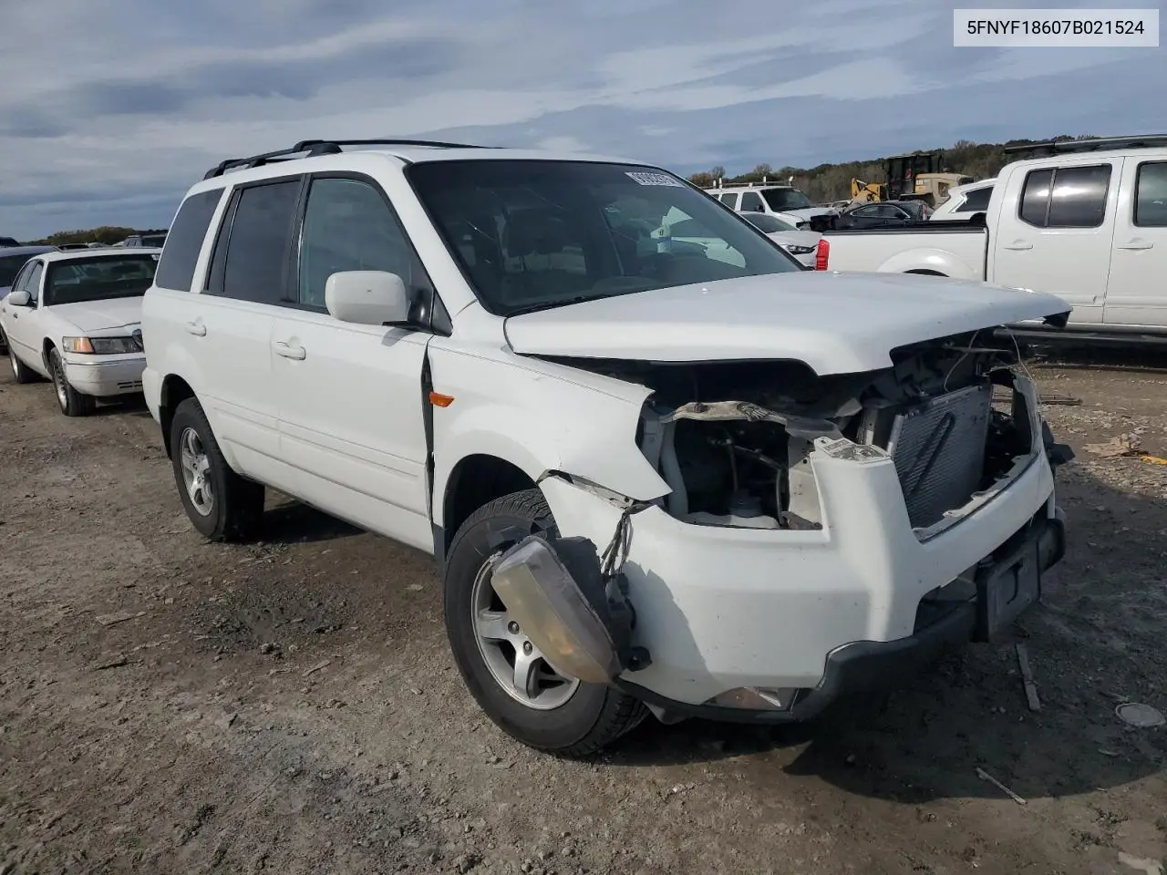 5FNYF18607B021524 2007 Honda Pilot Exl