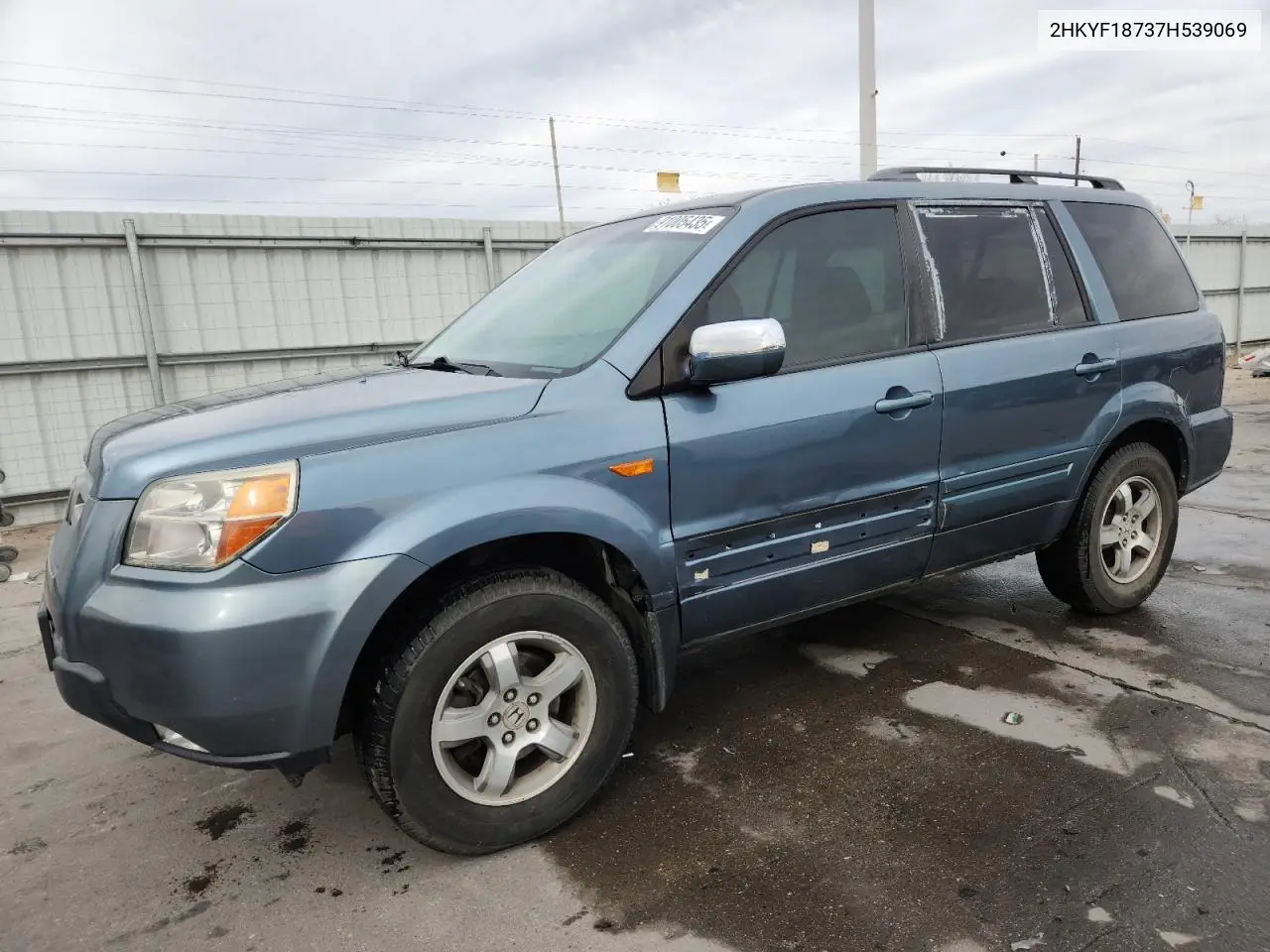 2HKYF18737H539069 2007 Honda Pilot Exl