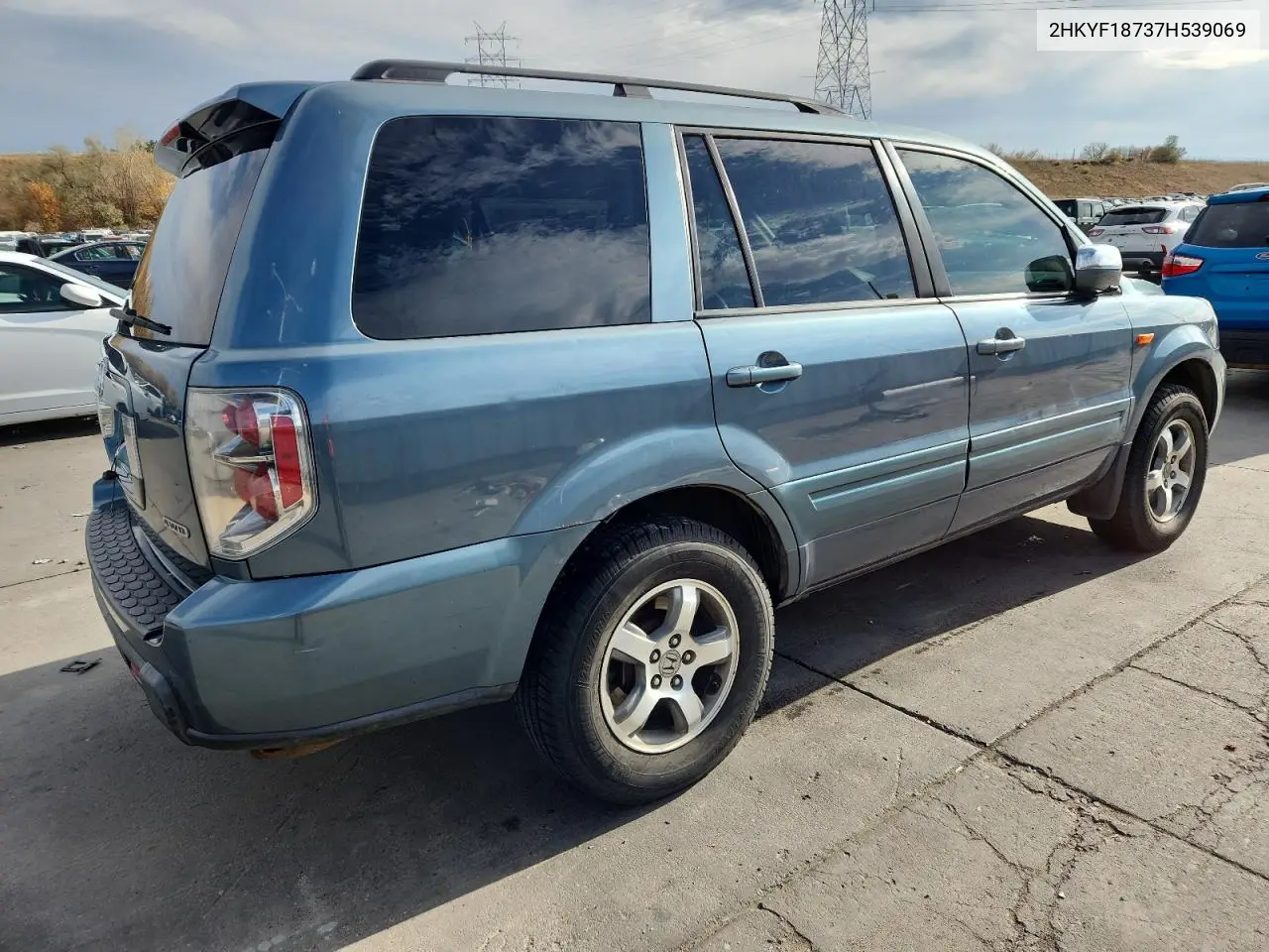 2HKYF18737H539069 2007 Honda Pilot Exl
